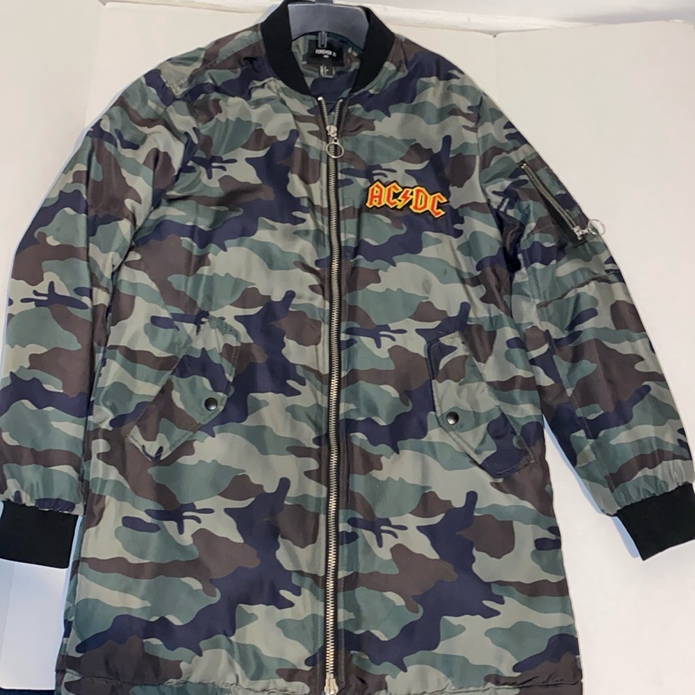 Mens long army jacket size small